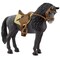 Schleich Horse Club: Pura Raza Espanola Mare - 5" Black & Spots Horse Figurine, Removable Saddle & Bridle, Realistic Animal Toy, Collectible, Kids 5+